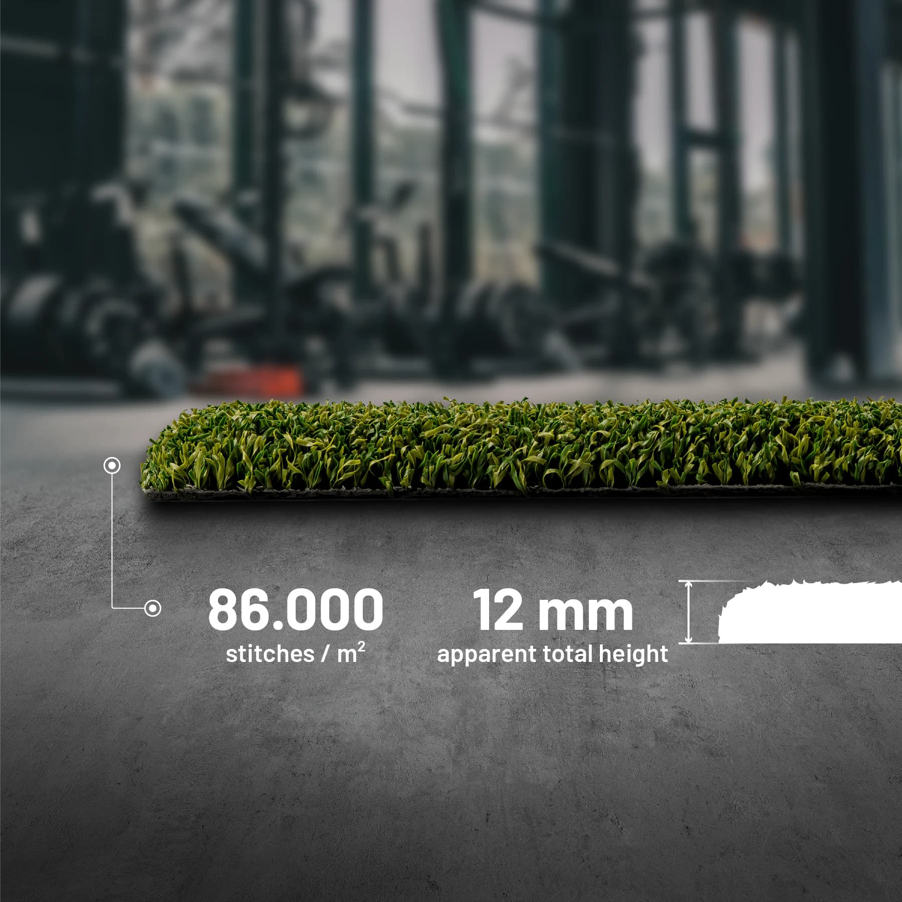 Valhalla One — 86,000 stitches/m² density and 12 mm visible pile height